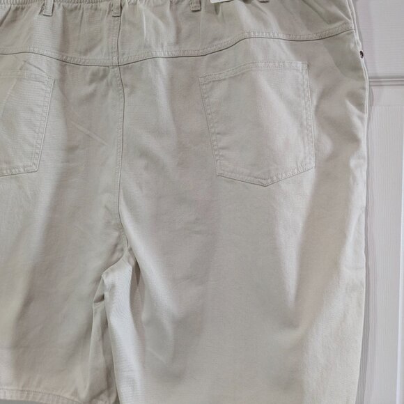 Duke Men's Relaxed Fit Jean Shorts Size 48 Light Beige NWT, 100% Cotton, Elastic - Picture 8 of 13